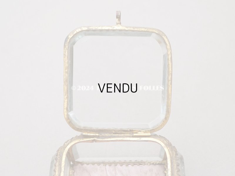 画像10: 19世紀末 アンティーク ジュエリーボックス ピンクのシルククッション 