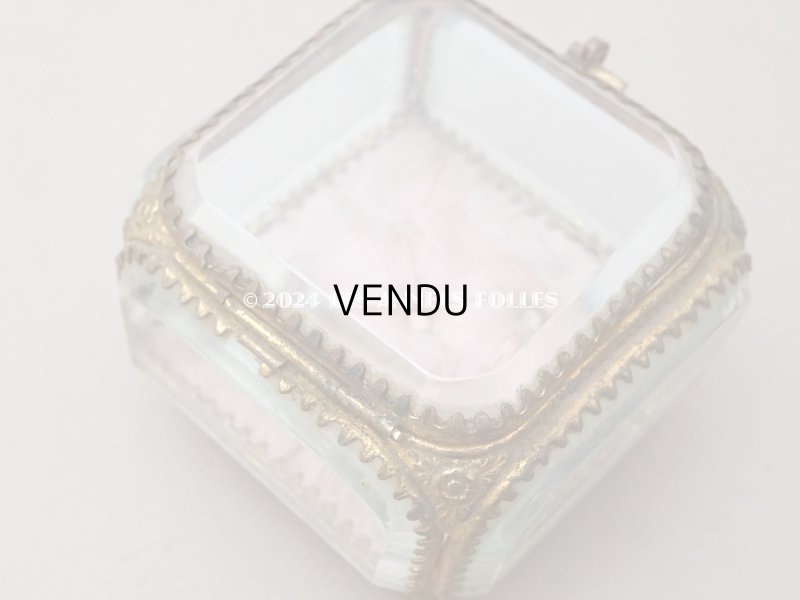 画像6: 19世紀末 アンティーク ジュエリーボックス ピンクのシルククッション 