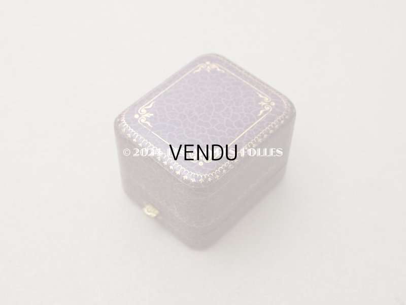 画像2: アンティーク リング用 ジュエリーボックス 金彩入り スモーキーパープル リングボックス