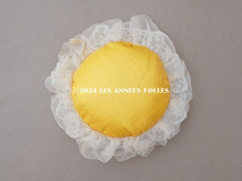 画像3: アンティーク シルクシフォン&レースのピンクッション