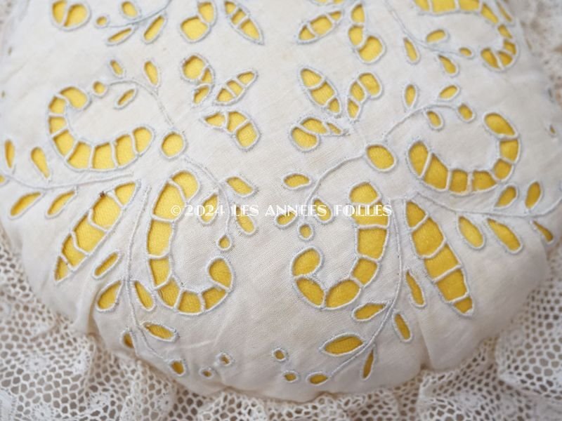 画像4: アンティーク シルクシフォン&レースのピンクッション