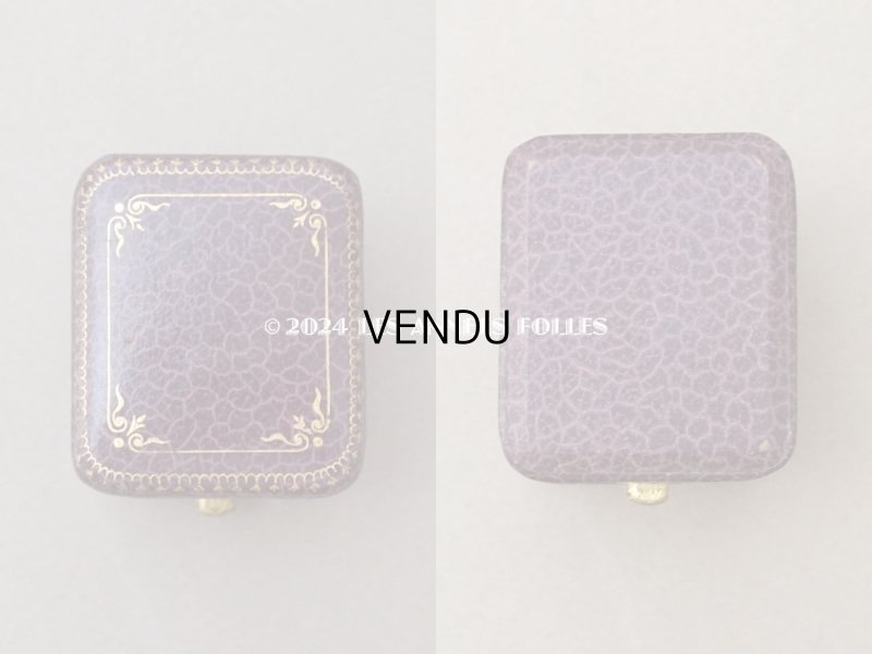画像3: アンティーク リング用 ジュエリーボックス 金彩入り スモーキーパープル リングボックス