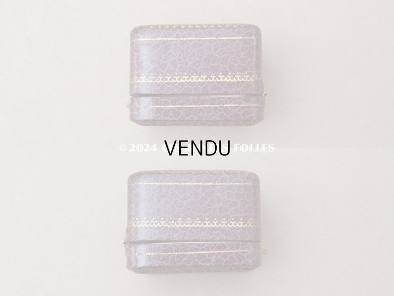 画像4: アンティーク リング用 ジュエリーボックス 金彩入り スモーキーパープル リングボックス