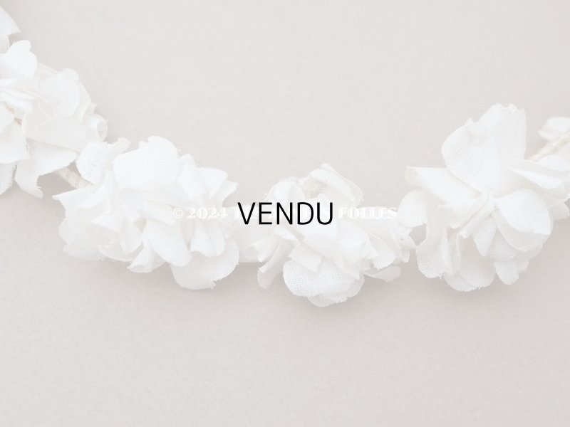 画像6: アンティーク 薔薇の布花のティアラ 花冠 初聖体