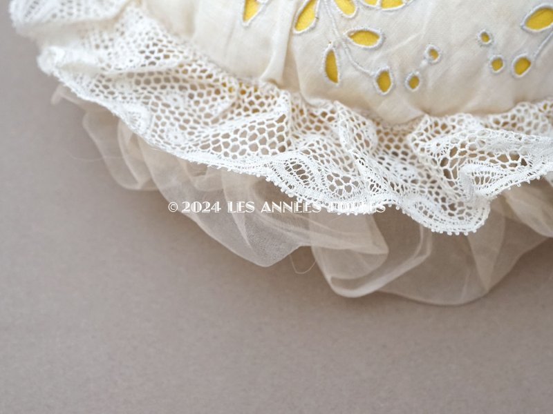 画像5: アンティーク シルクシフォン&レースのピンクッション