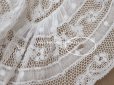 画像12: 1900年頃 アンティーク ドール&ベビー用 袖付きケープ ドット刺繍のコットンファブリック＆レース 裏地付き