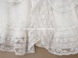 画像7: 1900年頃 アンティーク ドール&ベビー用 袖付きケープ ドット刺繍のコットンファブリック＆レース 裏地付き