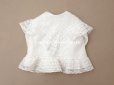 画像10: 1900年頃 アンティーク ドール&ベビー用 袖付きケープ ドット刺繍のコットンファブリック＆レース 裏地付き