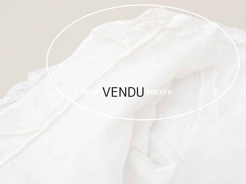 画像15: 1900年頃 アンティーク ドール&ベビー用 袖付きケープ ドット刺繍のコットンファブリック＆レース 裏地付き