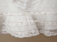 画像11: 1900年頃 アンティーク ドール&ベビー用 袖付きケープ ドット刺繍のコットンファブリック＆レース 裏地付き