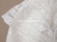 画像5: 1900年頃 アンティーク ドール&ベビー用 袖付きケープ ドット刺繍のコットンファブリック＆レース 裏地付き