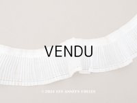 アンティーク プリーツリボン コットンオーガンジー オフホワイト  74cm 5cm幅