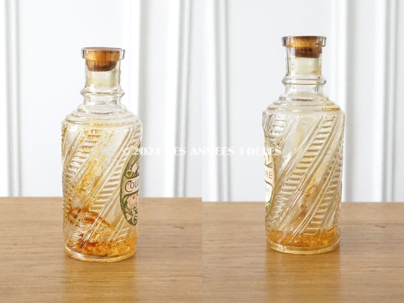 画像4: *蚤の市*アンティーク パフュームボトル パウダーピンクの薔薇  EAU COLOGNE