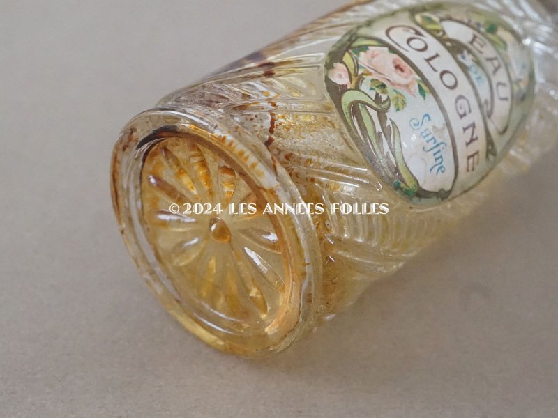 画像7: *蚤の市*アンティーク パフュームボトル パウダーピンクの薔薇  EAU COLOGNE