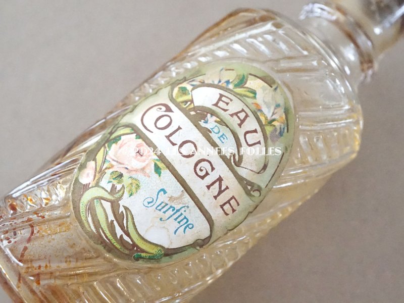 画像5: *蚤の市*アンティーク パフュームボトル パウダーピンクの薔薇  EAU COLOGNE