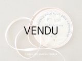 アンティーク シルク製 極細 サテンリボン パウダーピンク 7.65m 4mm幅 Pon 1250 Col.61 - DONJUAN -