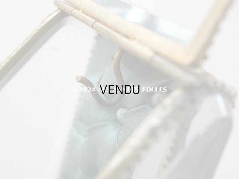 画像12: アンティーク 懐中時計 & ジュエリーボックス スモーキーブルーグリーンのシルク製クッション