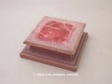 1900年頃 アンティーク ベルベットの台座 ピンク