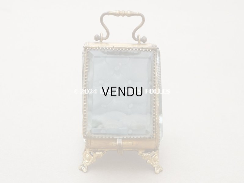 画像3: アンティーク 懐中時計 & ジュエリーボックス スモーキーブルーグリーンのシルク製クッション