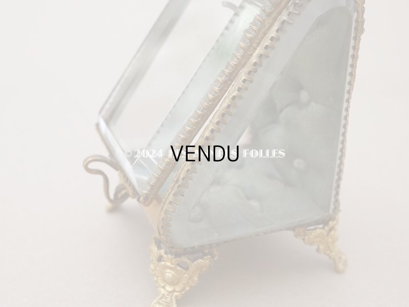 画像8: アンティーク 懐中時計 & ジュエリーボックス スモーキーブルーグリーンのシルク製クッション