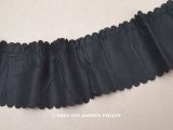 1900年頃 アンティーク シルク製 リボン 黒 4.75m 幅11.8cm ドレスの裾 