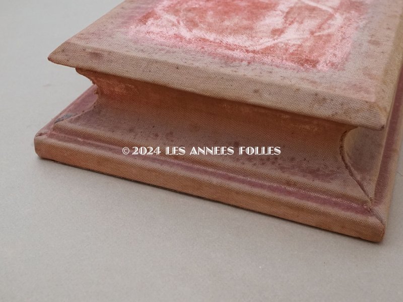 画像4: 1900年頃 アンティーク ベルベットの台座 ピンク