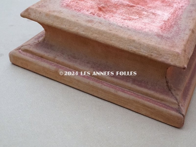 画像5: 1900年頃 アンティーク ベルベットの台座 ピンク