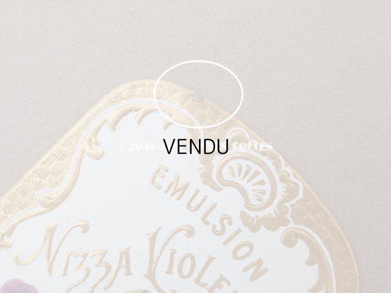 画像7: アンティーク パフュームラベル EMULSION NIZZA VIOLETTA - F.MOREAU & FILS PARIS -