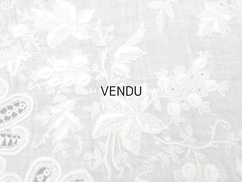 画像14: 19世紀末 アンティーク 結婚式のハンカチ モノグラム刺繍入り ホワイトワーク&手編みのヴァランシエンヌレース