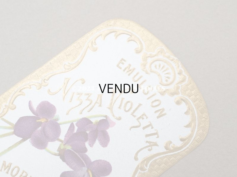 画像3: アンティーク パフュームラベル EMULSION NIZZA VIOLETTA - F.MOREAU & FILS PARIS -