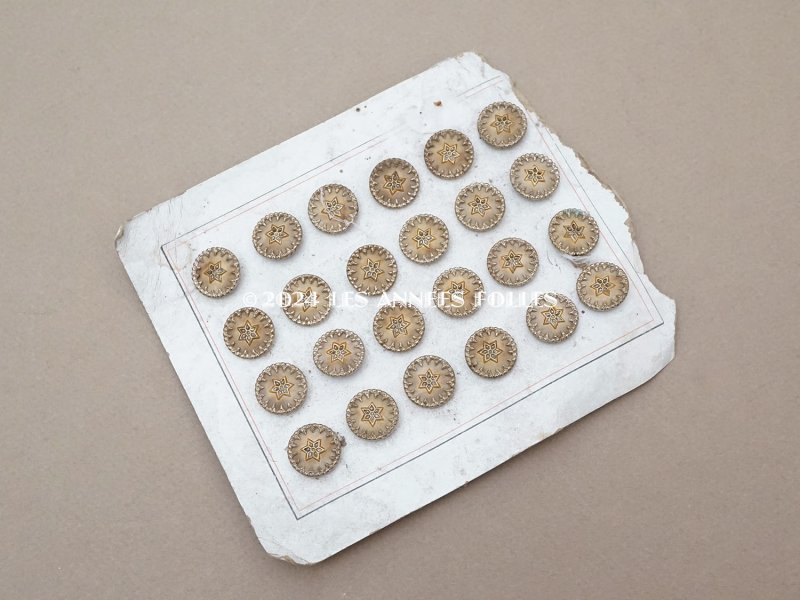 画像4: アンティーク 星のボタン ゴールド 15mm 6ピースのセット