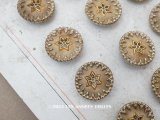 アンティーク 星のボタン ゴールド 15mm 6ピースのセット