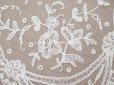 画像9: 19世紀末 アンティーク  結婚式のハンカチ 薔薇模様 アプリカシオン・アングルテール (ボビンレース)　