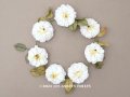アンティーク 白薔薇のティアラ 布花 花冠 オフホワイト
