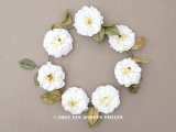 アンティーク 白薔薇のティアラ 布花 花冠 オフホワイト