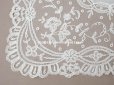 画像6: 19世紀末 アンティーク  結婚式のハンカチ 薔薇模様 アプリカシオン・アングルテール (ボビンレース)　
