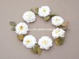 画像2: アンティーク 白薔薇のティアラ 布花 花冠 オフホワイト (2)