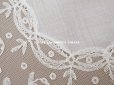 画像11: 19世紀末 アンティーク  結婚式のハンカチ 薔薇模様 アプリカシオン・アングルテール (ボビンレース)　