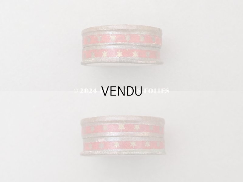 画像3: 19世紀末 アンティーク 星柄 ガラスの蓋の小さな紙箱 