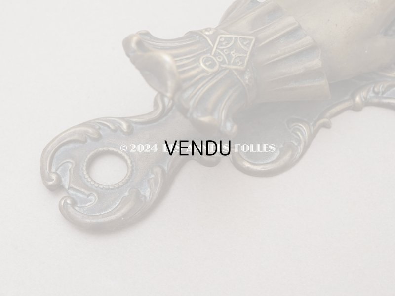 画像7: アンティーク ブロンズ製 ハンドモチーフの大きなクリップ 