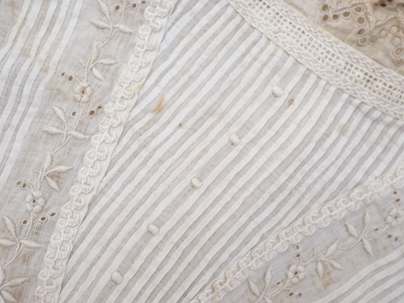 画像5: アンティーク ドール＆ベビー用 花刺繍のブラウス ホワイトワーク&レース