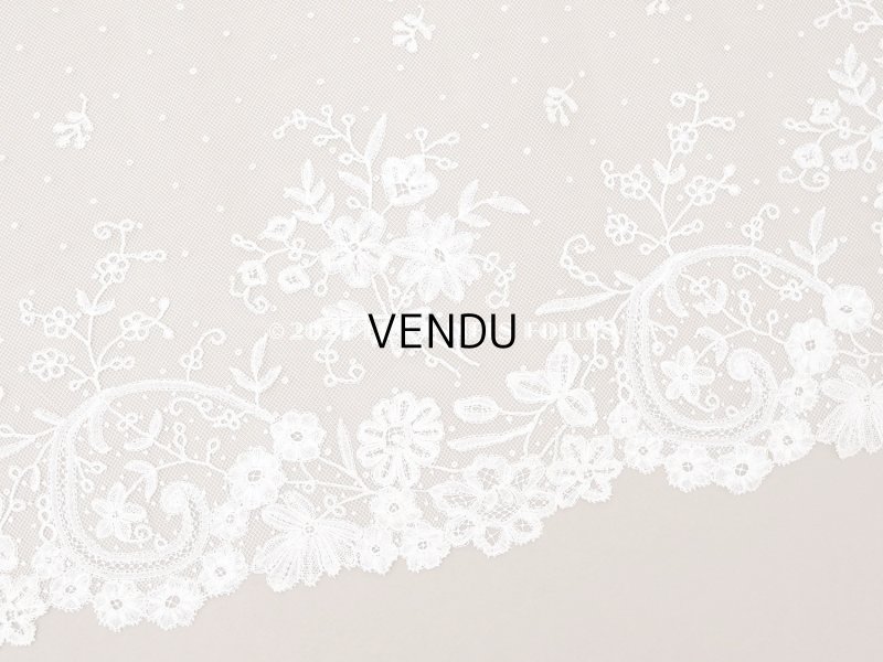 画像3: 19世紀末 アンティーク 幅広34cm アプリカシオン・アングルテール 3.05m 草花のブーケ＆ガーランド オフホワイト ボビンレース