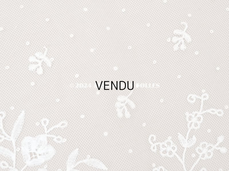 画像7: 19世紀末 アンティーク 幅広34cm アプリカシオン・アングルテール 3.05m 草花のブーケ＆ガーランド オフホワイト ボビンレース