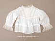 画像1: アンティーク ドール＆ベビー用 花刺繍のブラウス ホワイトワーク&レース (1)