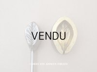 19世紀末 アンティーク こて リーフ 型押し 