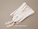 1900年頃 アンティーク コルセット オリジナルボックス付き ピンクの花模様＆シルクサテンリボン＆レース