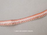 19世紀末 アンティーク  シルク製 フリル付 トリム  11mm幅 