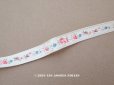画像1: アンティーク リボン 花模様 1.1m 10mm幅 (1)