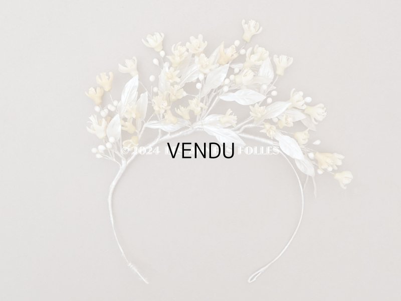 画像6: アンティーク ワックスフラワーのティアラ  結婚式 ウェディング オレンジブロッサム