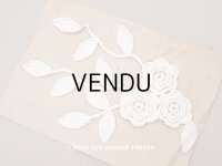 アンティーク 花の大きなモチーフ クロシェレース 